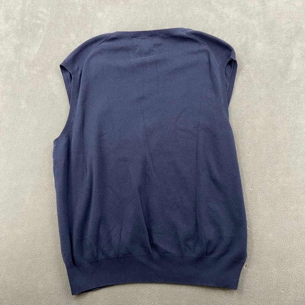 Polo Ralph Lauren Sweater Vest‎ Sz XL Navy Pima Cotton Pony Knit Old Money Luxe